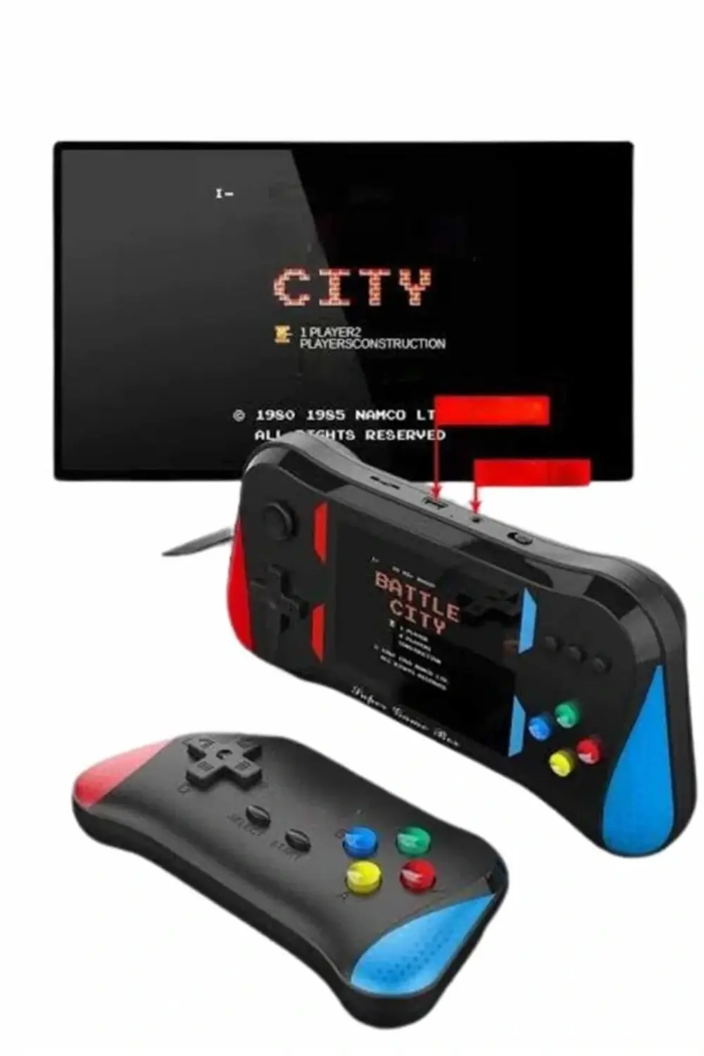 BFS 3.5 İnç 500 Klasik Retro Oyun Yüklü Kollu Oyun Konsolu