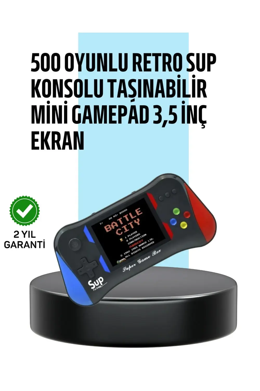 BFS 3,5 İnç Ekranlı Taşınabilir El Konsolu – 500 Klasik Oyunla Eğ