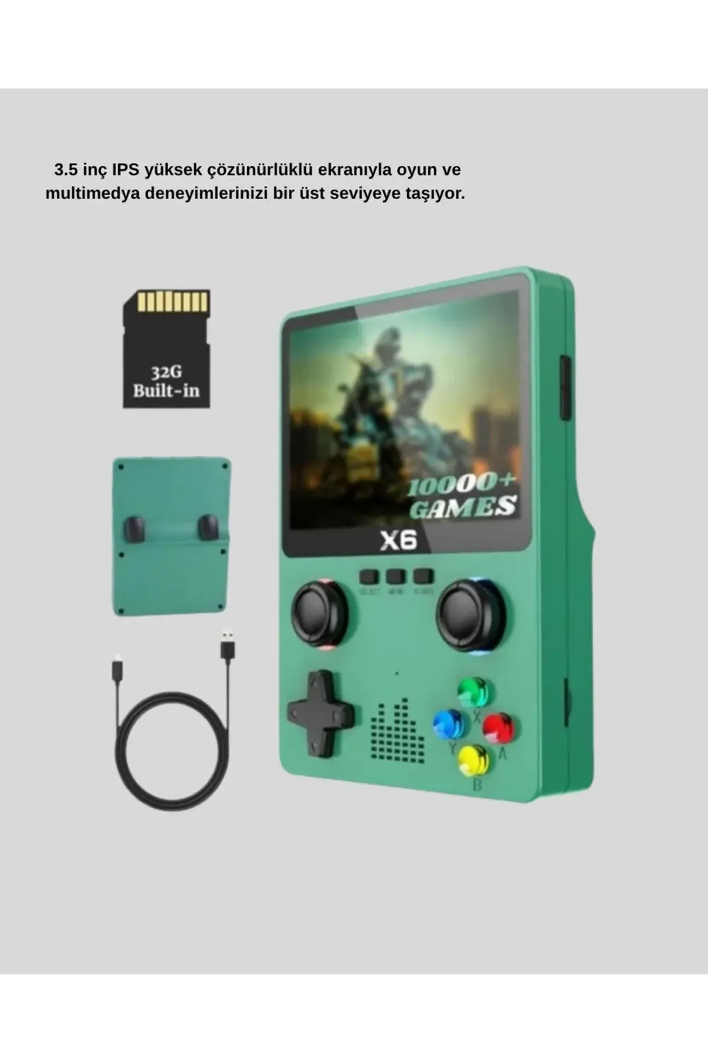 BFS 3.5 İnç IPS Ekranlı Taşınabilir Oyun Konsolu Ergonomik Çift T