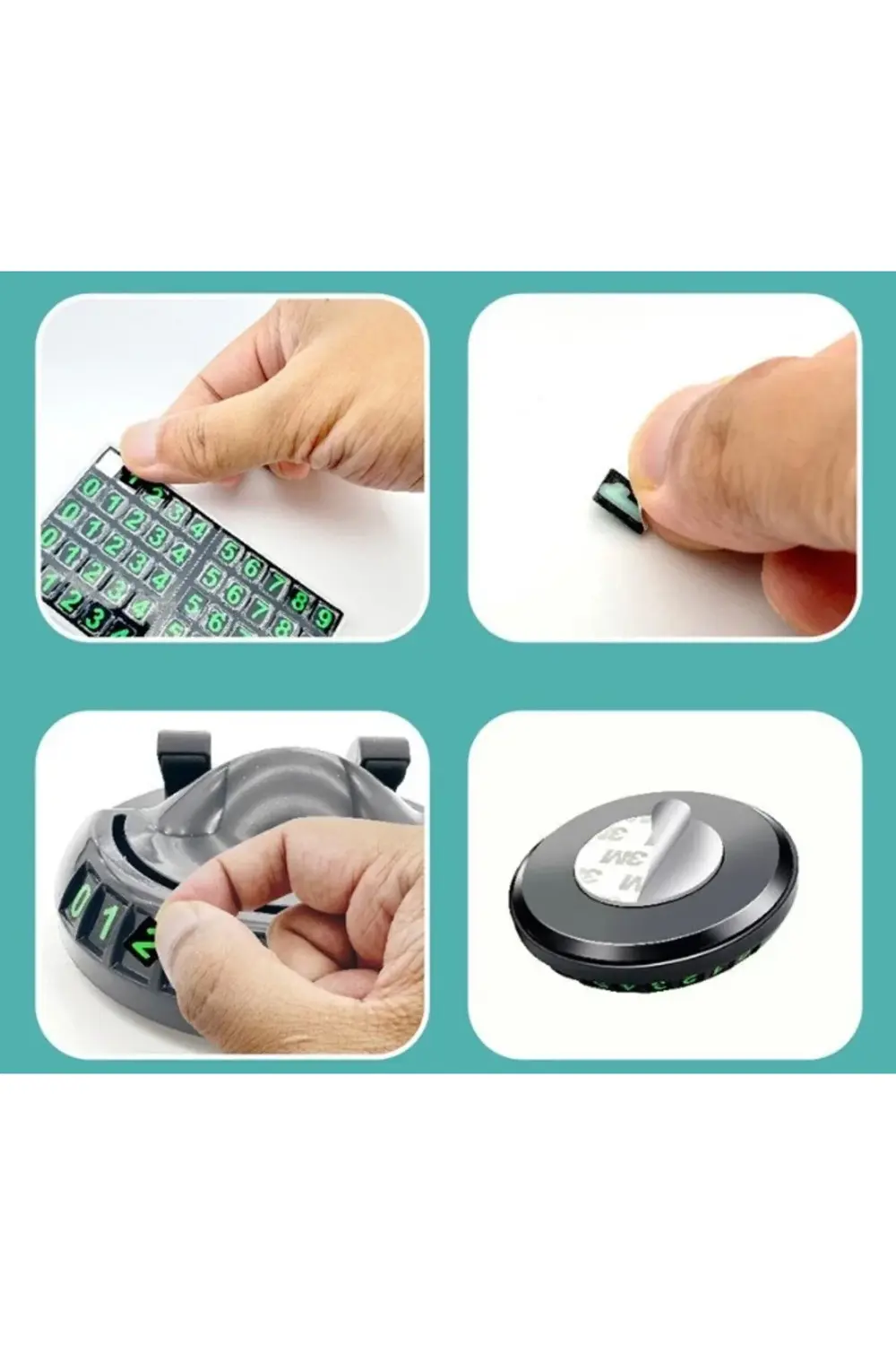 Bfs 360° Dönebilen Yapışkanlı Numaratörlü Araç Telefon Tutucu