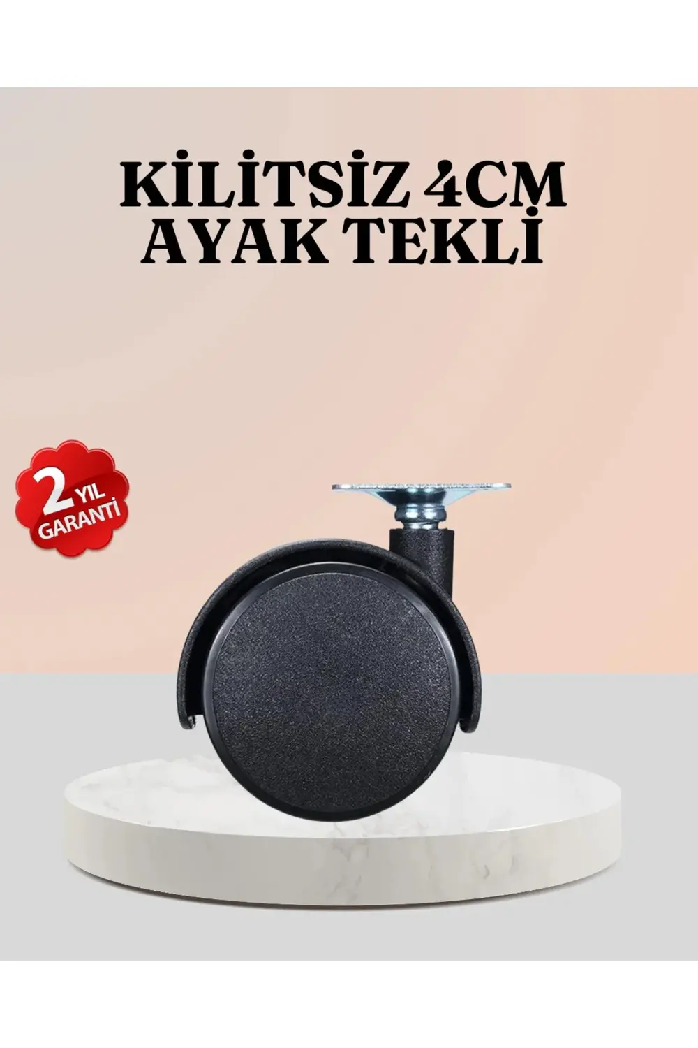 BFS 4 cm Çap Kilitsiz Tekerlek Ayağı Tekli Hafif Mobilyalar İçin