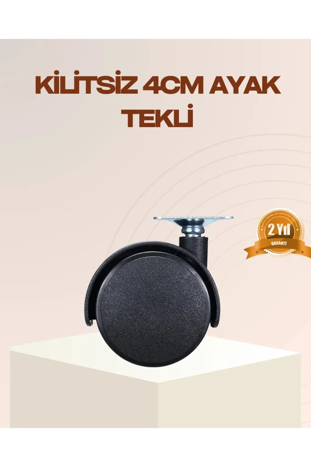 BFS 4 cm Kilitsiz Mobilya Ayağı Tekli Kolay Dönen Masa ve Sehpa A