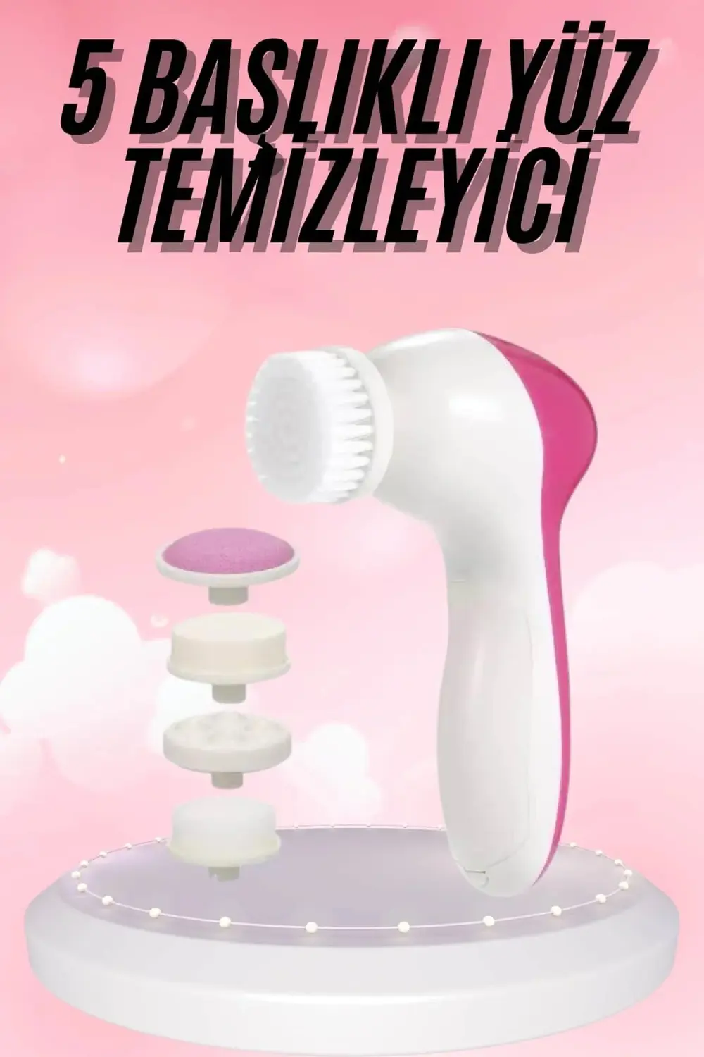 BFS 5 Başlıklı Titreşimli Cilt Temizleme Seti Canlandırıcı ve Ona