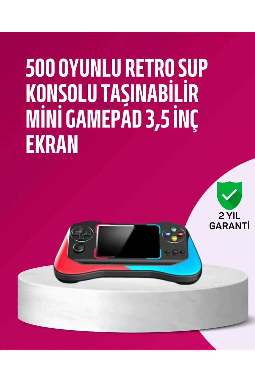 BFS 500 Oyunlu 3,5” Elde Taşınabilir Mini Oyun Konsolu – Şarjlı,