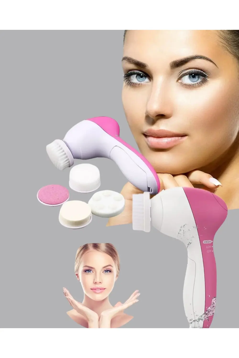 BFS 5’i 1 Arada Yüz Temizleme Cihazı – Masaj, Fırça, Peeling ve K