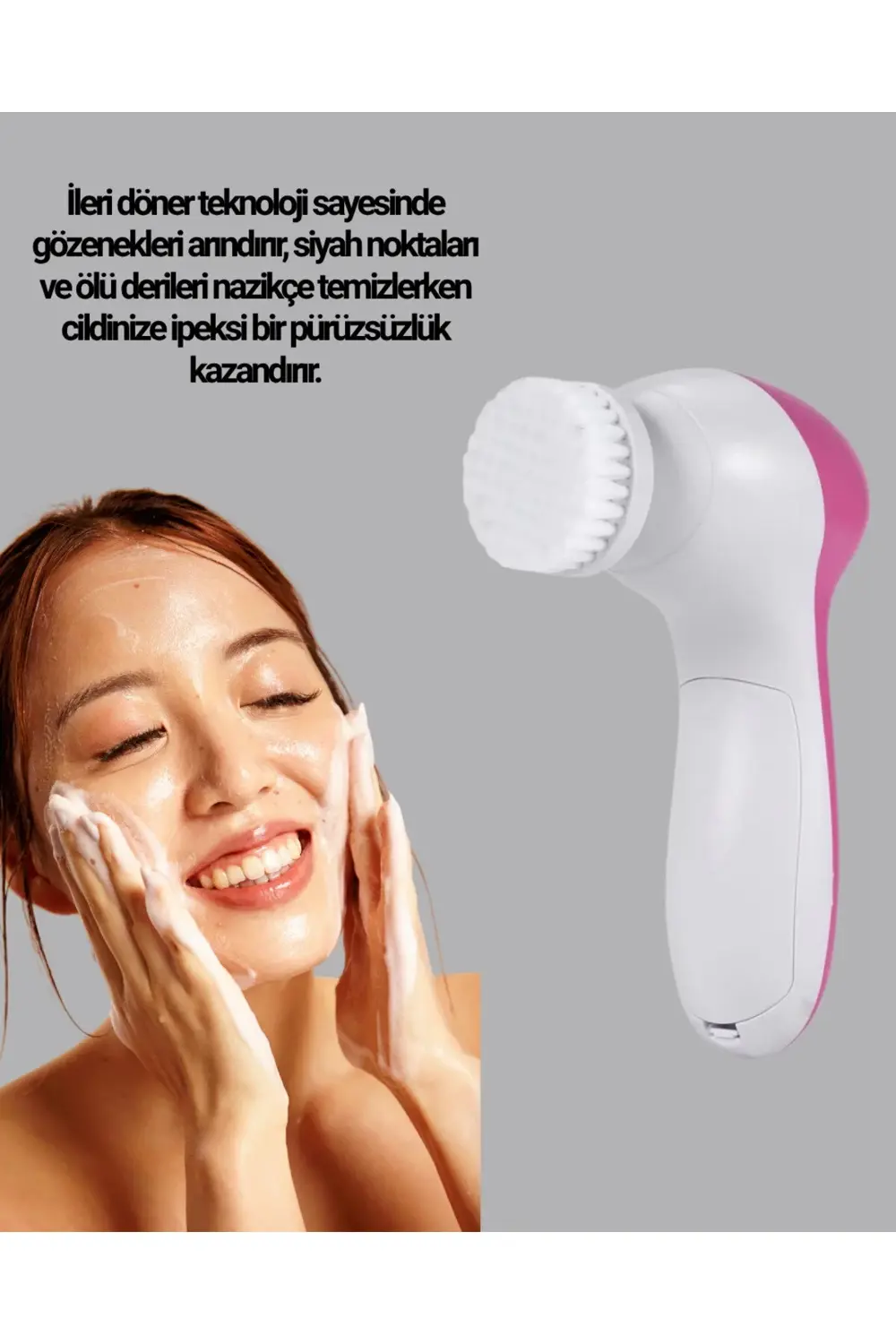 BFS 5’i 1 Arada Yüz Temizleme Cihazı – Masaj, Fırça, Peeling ve K