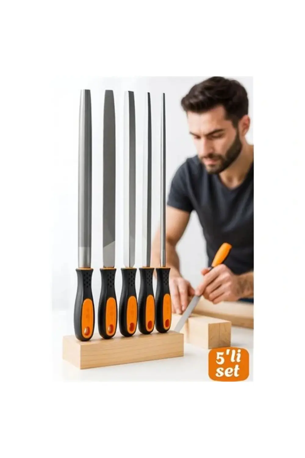 BFS 5’li Profesyonel El Eğesi ve Törpü Seti - Ahşap Törpüsü - Ağa