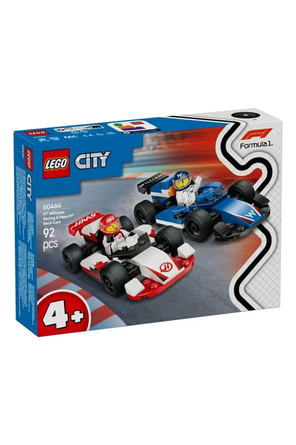 BFS 60464 Lego City F1 Williams Racing ve Haas F1 Yarış Arabaları BFS 60464 Lego City F1 Williams Racing ve Haas F1 Yarış Arabaları