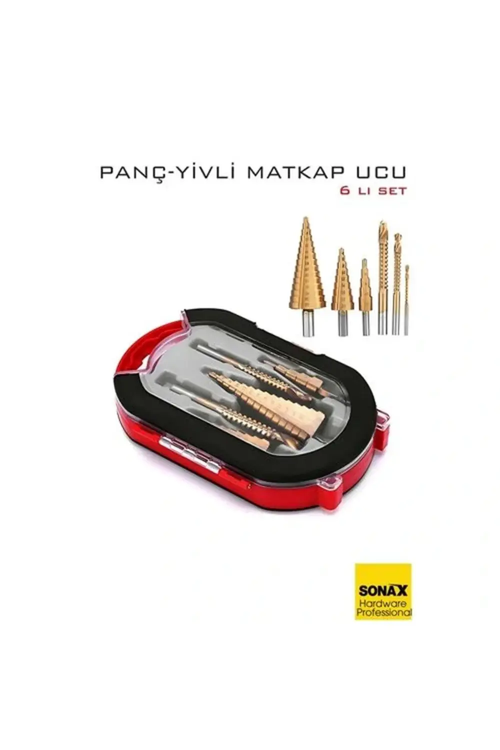 BFS 6'lı Titanyum Kaplama Kademeli Panç Matkap Ucu Seti – Metal,