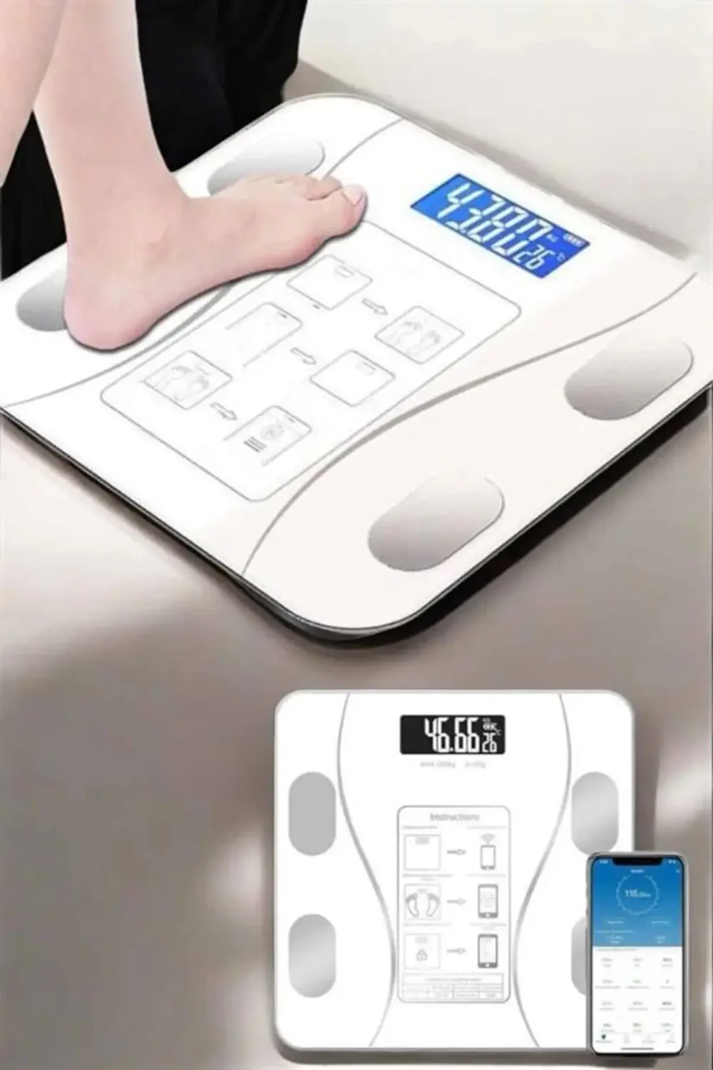 BFS Akıllı Tartı Bluetooth Bağlantılı Yağ Ölçebilen Tartı Yeni Ne