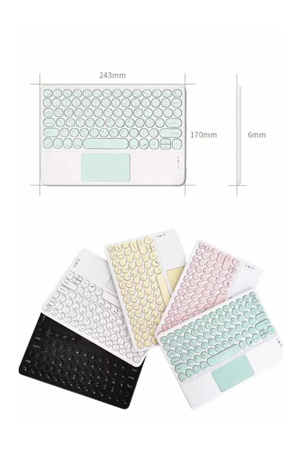 BFS Android ve İOS Uyumlu Bluetooth Klavye Touchpad Slim Kablosuz