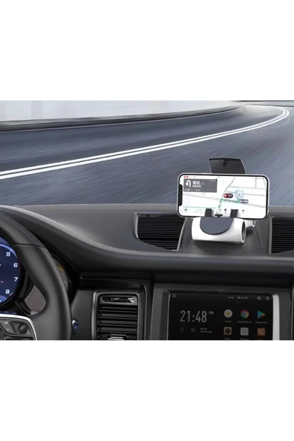 BFS Araba Tasarımlı Araç İçi Telefon Tutucu Kaymaz, 360 Dönerek A