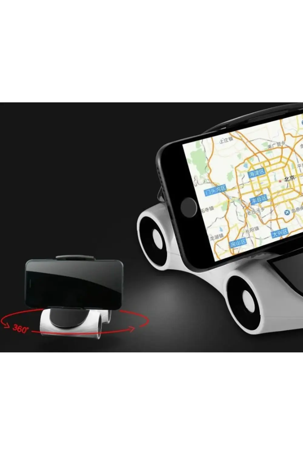 BFS Araba Tasarımlı Araç İçi Telefon Tutucu Kaymaz, 360 Dönerek A