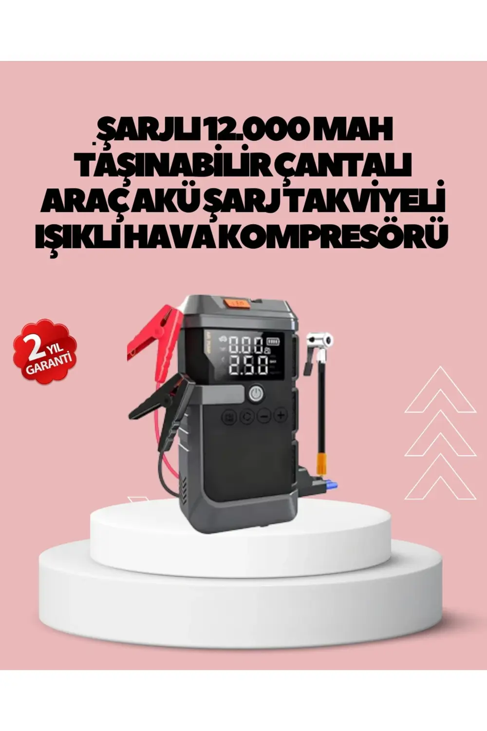 BFS Araç İçin 4 Fonksiyonlu Akü Takviye ve Lastik Şişirme Cihazı