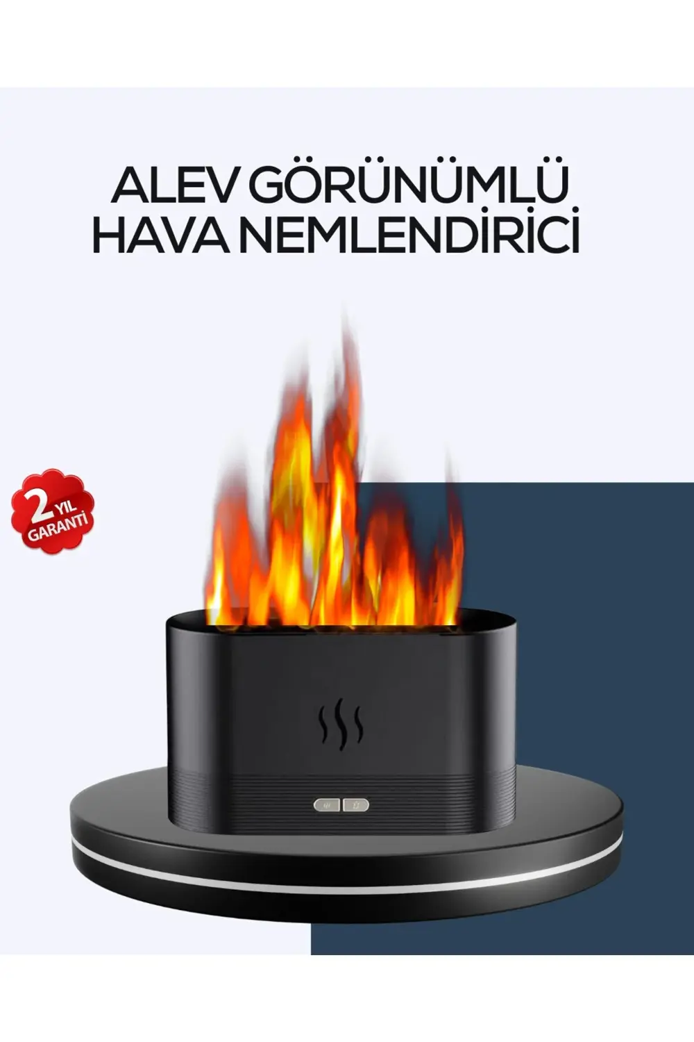 BFS Aromatik Oda Kokusu Difüzörü Alev Tasarımlı LED Işıklı Nemlen