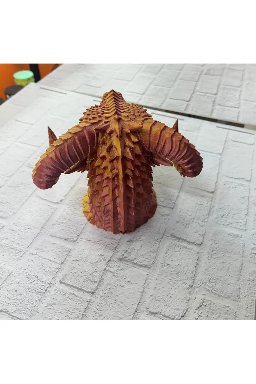 BFS Asil Tasarım Gold–Red Ejderha Heykeli Hediyelik Fantastik Dek