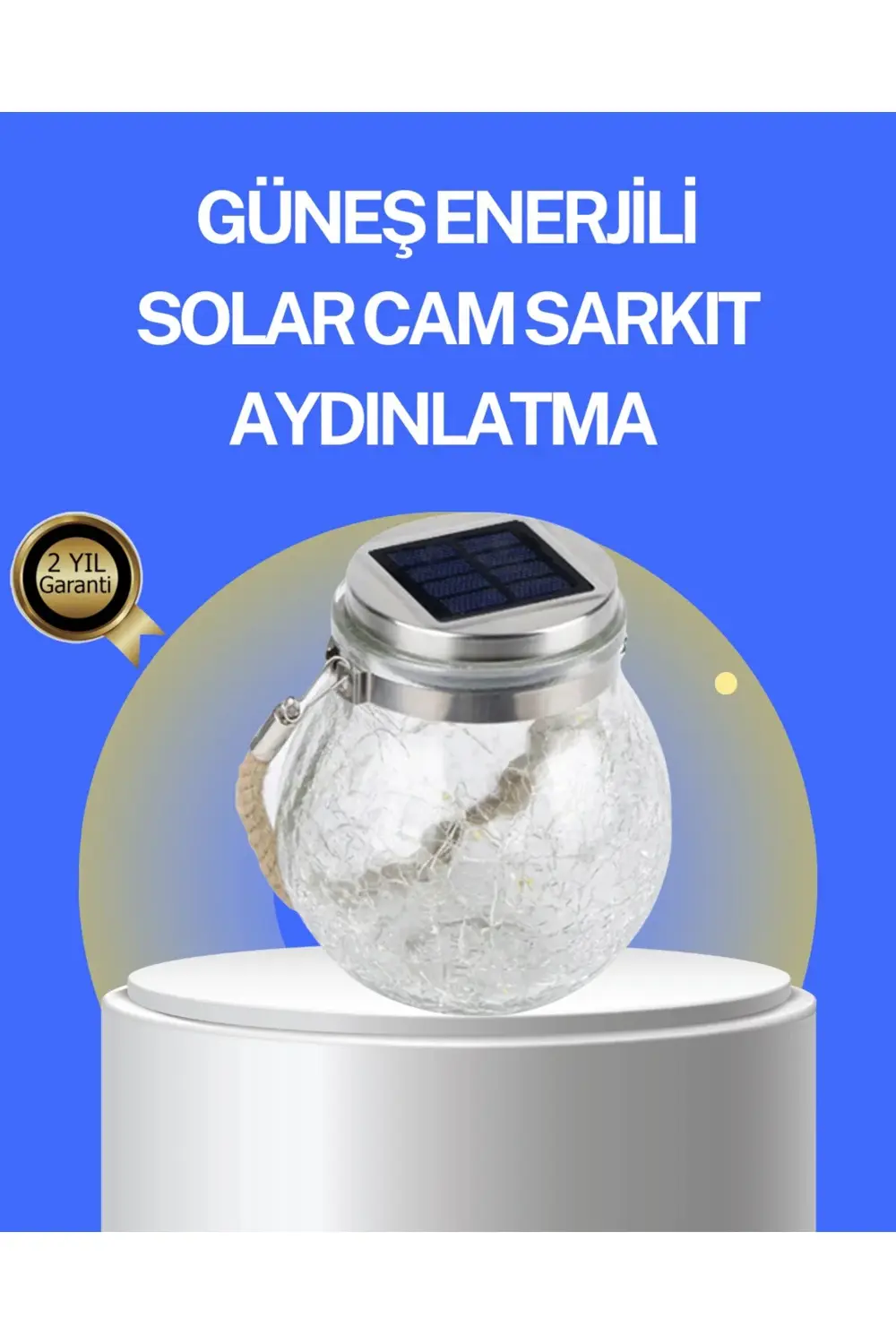 BFS Bahçe ve Teras İçin Solar Cam Sarkıt LED Aydınlatma