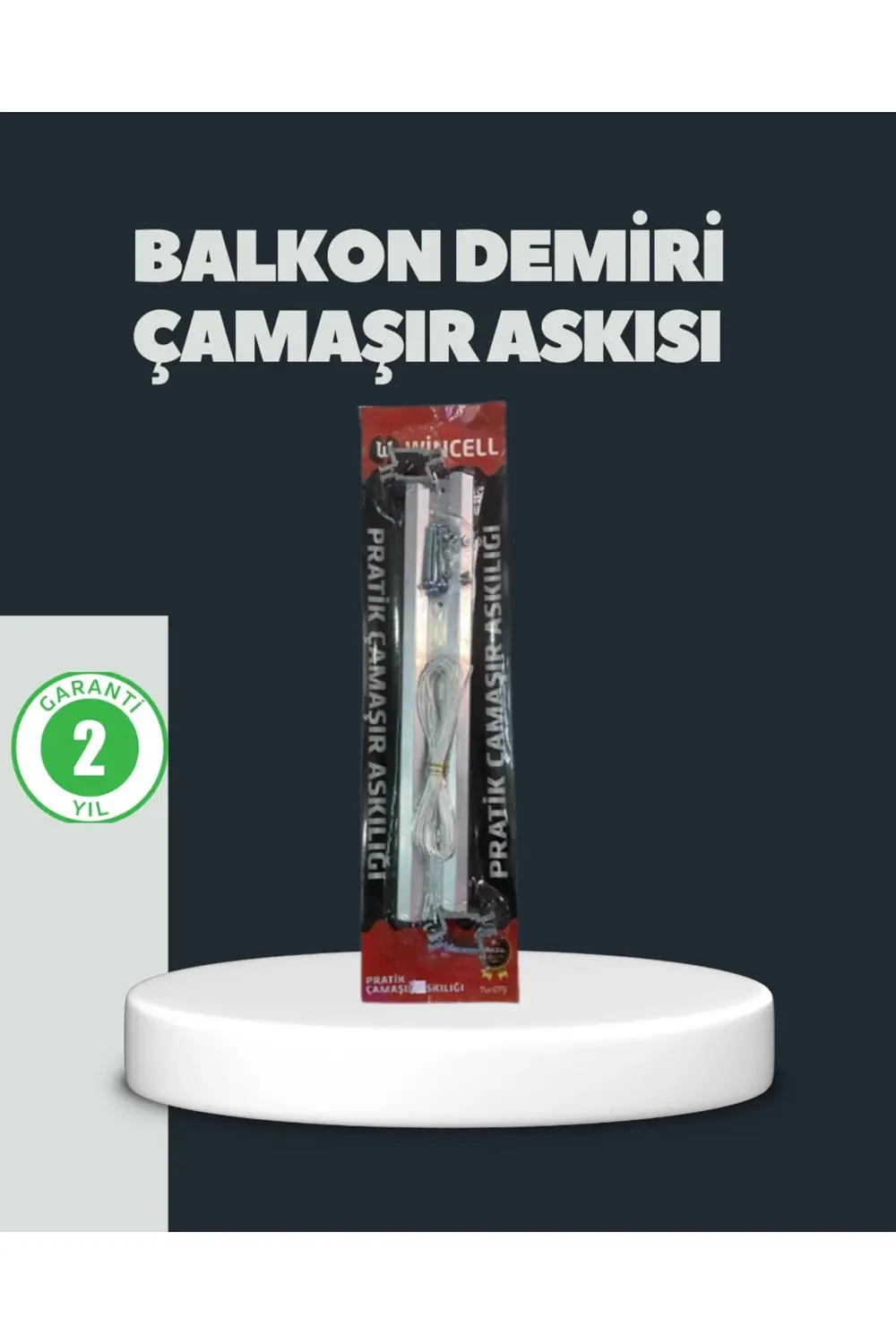 BFS Balkon Demiri Çamaşır Askısı Kare Demirlere Uygun Dayanıklı T