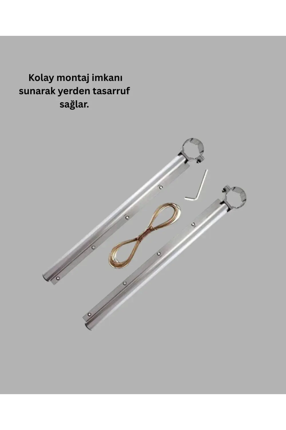 BFS Balkon Demiri Çamaşır Askısı Kare Demirlere Uygun Dayanıklı T