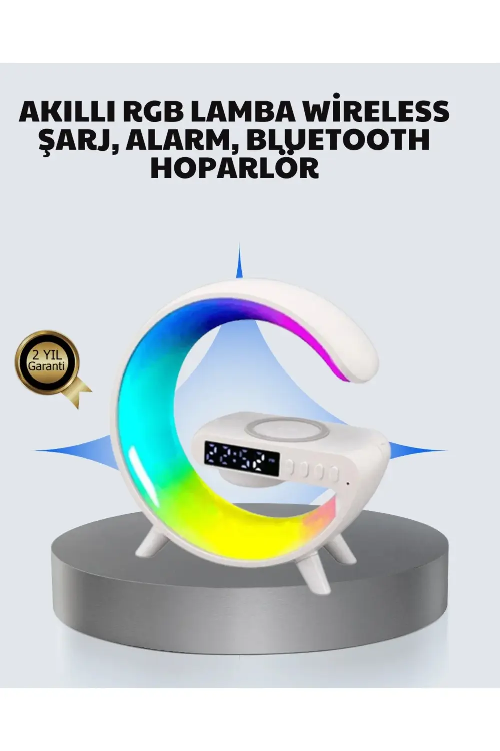 BFS Başucu İçin Tasarlanmış Kablosuz Şarjlı Gece Lambası ve Bluet