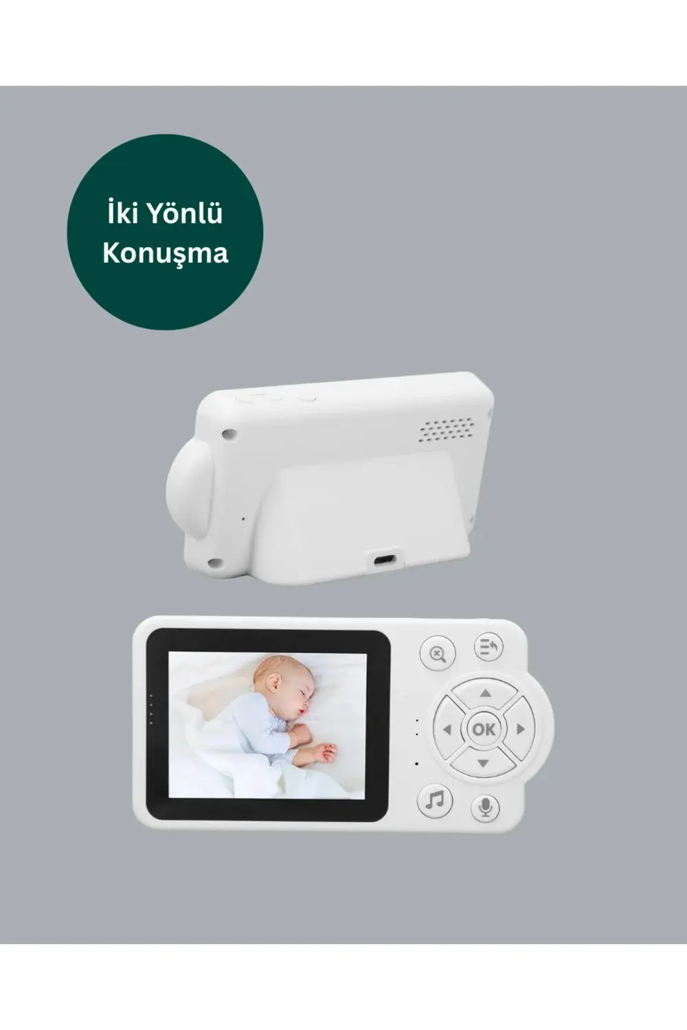 BFS Bebek Monitörü Cry Detection ve HD Gece Görüş Destekli