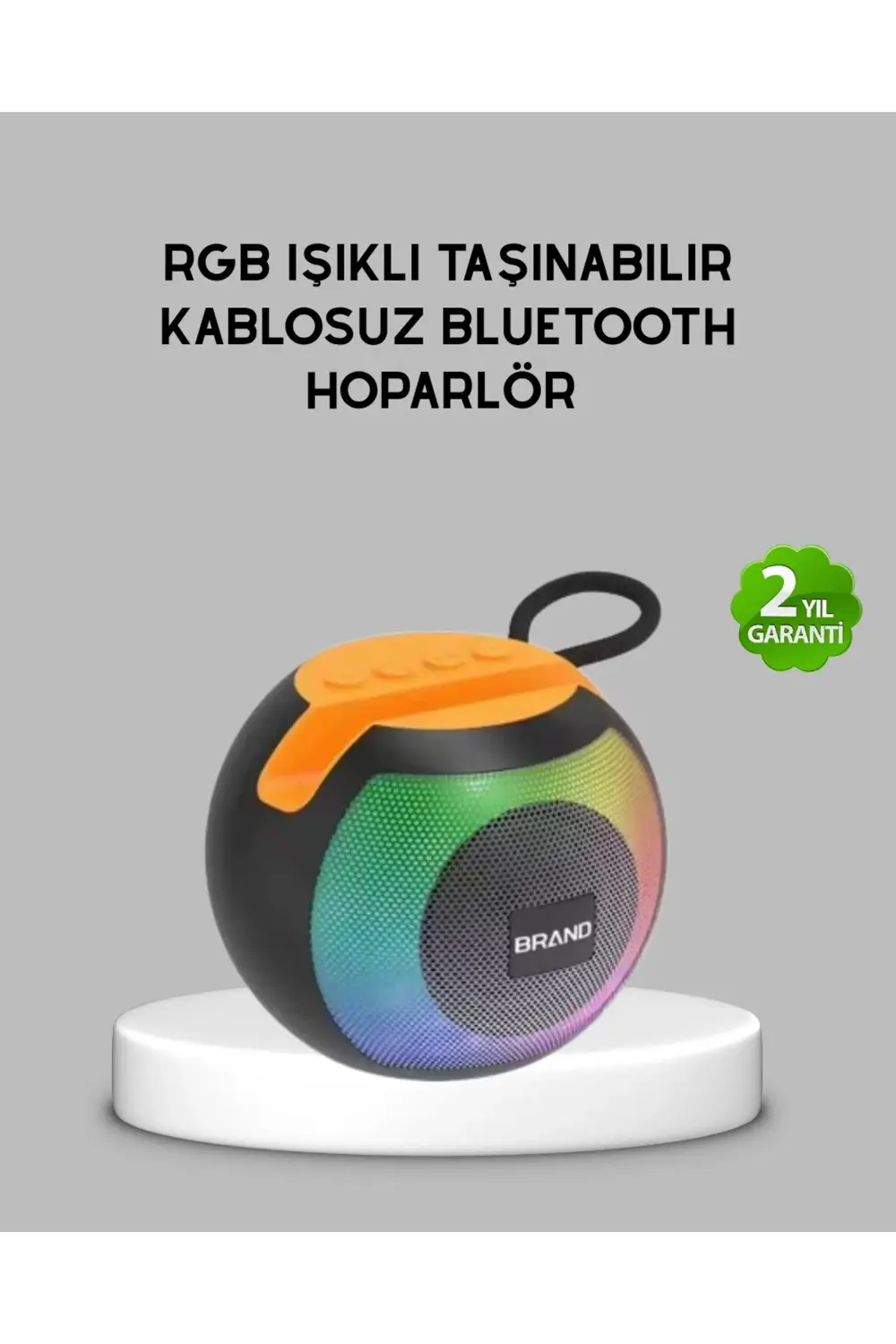 BFS Bluetooth 5.0 Hoparlör – RGB Işıklı, Güçlü Bas ve 360° Surrou