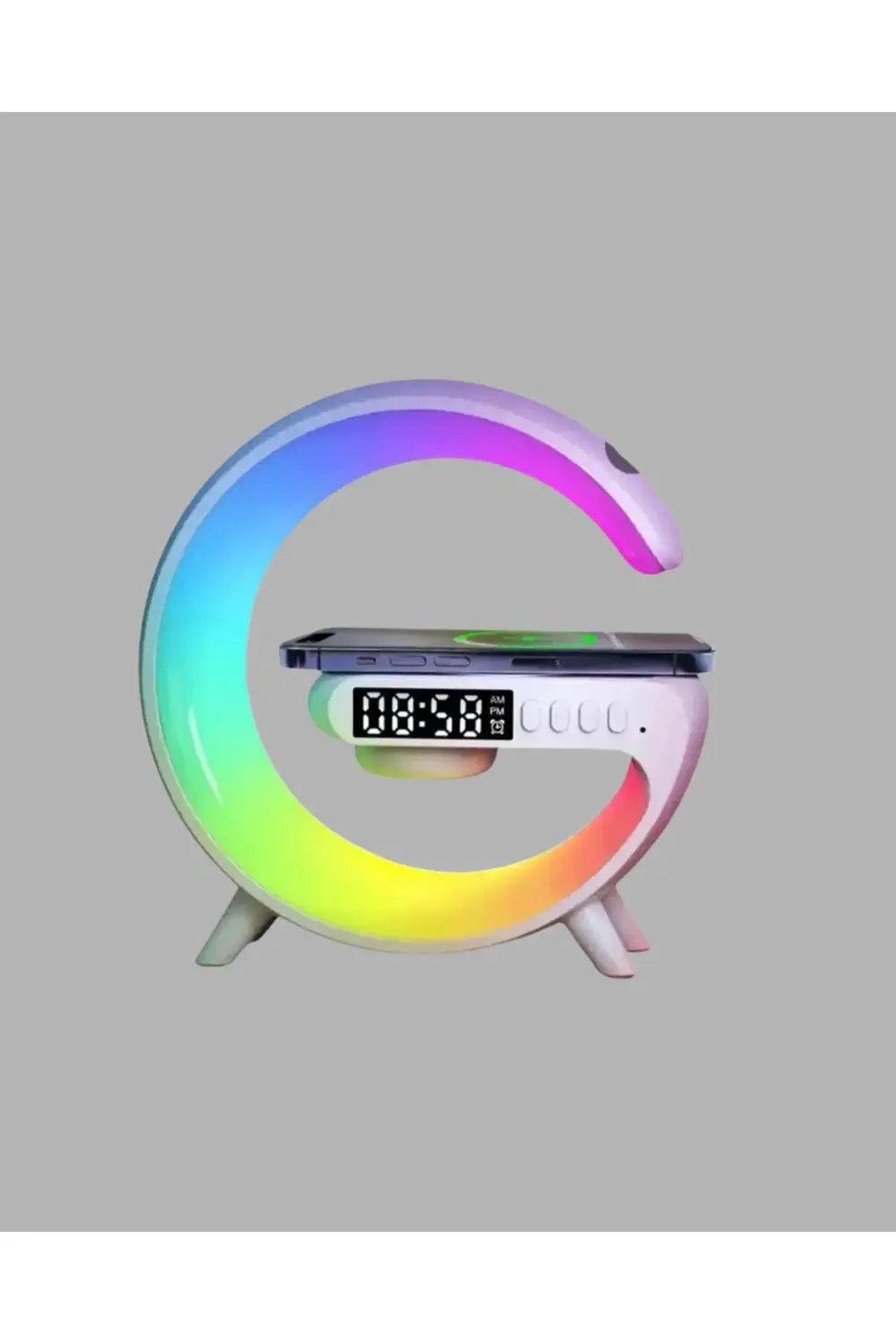 BFS Bluetooth Hoparlörlü RGB Atmosfer Lambası Kablosuz Şarj ve Sa