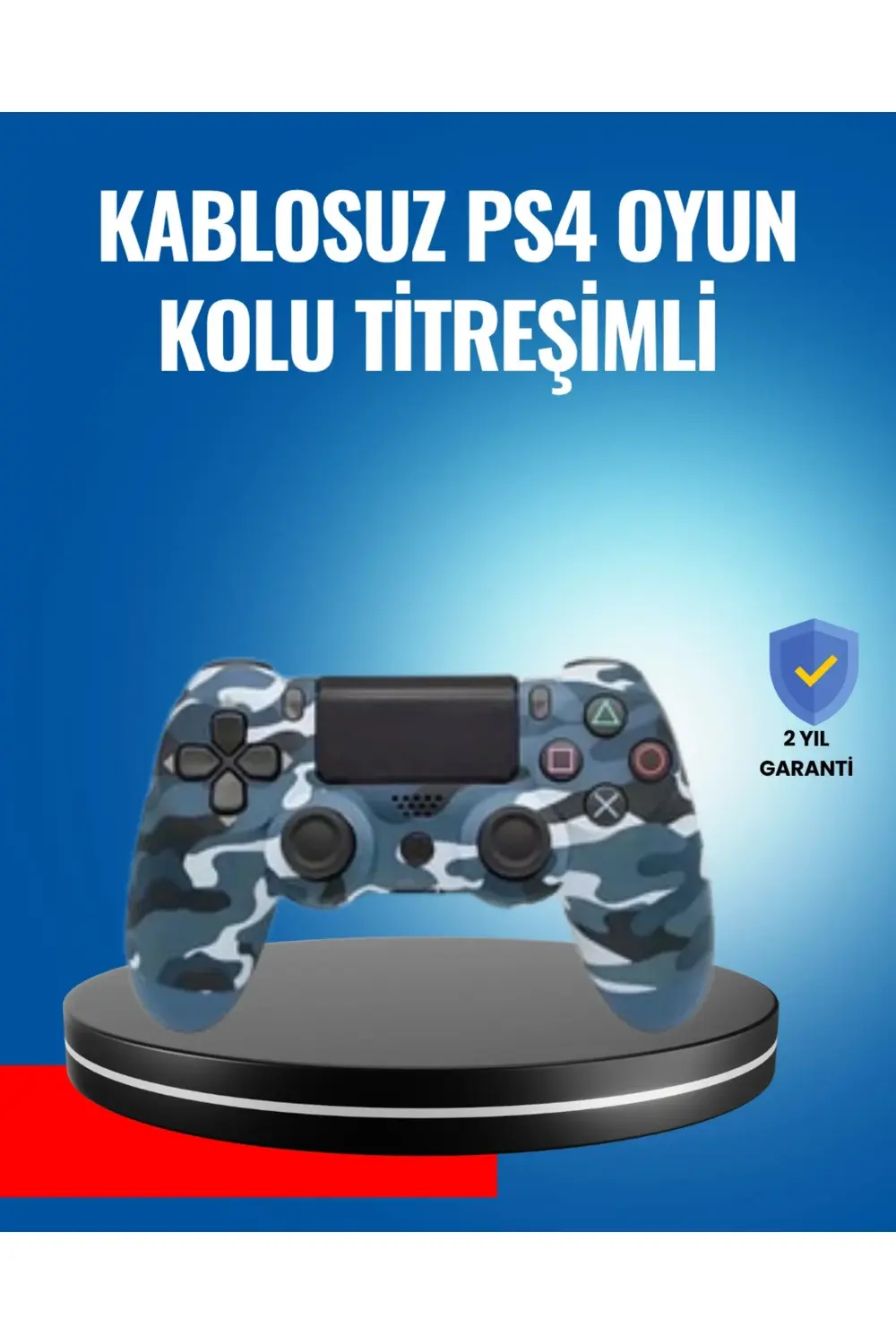 BFS Bluetooth Kablosuz PS4 Gamepad Çift Motorlu Siyah Controller