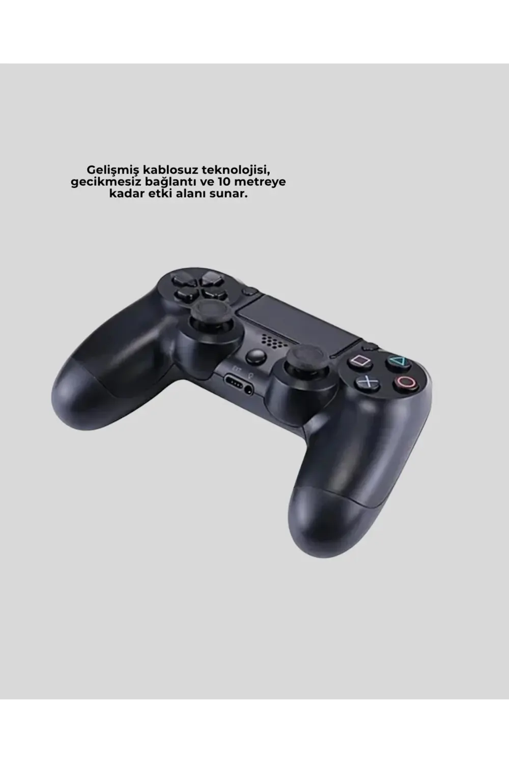 BFS Bluetooth Kablosuz PS4 Gamepad Çift Motorlu Siyah Controller