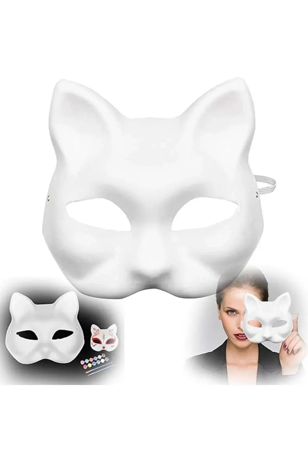 BFS Boyanabilir Kedi Model Maske – Kendi Tasarımını Oluştur