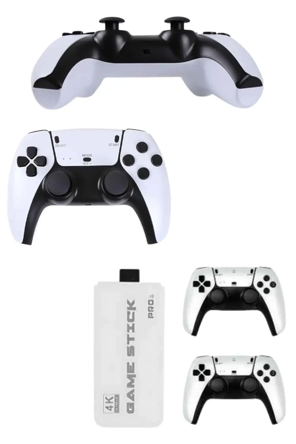 BFS Çift Oyun Kollu 4K HD Ekran Nostaljik 20.000 Oyunlu Beyaz Gam