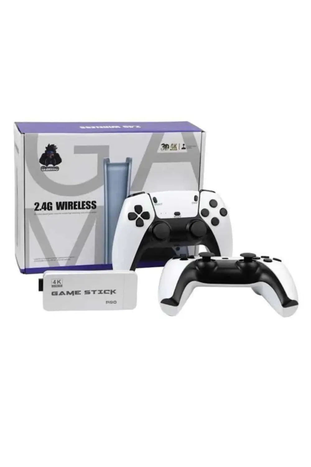 BFS Çift Oyun Kollu 4K HD Ekran Nostaljik 20.000 Oyunlu Beyaz Gam