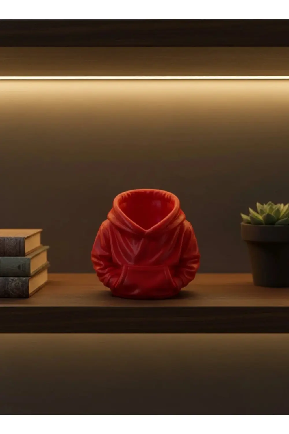 BFS Dekoratif Kırmızı Hoodie Kalemlik 10x10 cm BFS Dekoratif Kırmızı Hoodie Kalemlik 10x10 cm