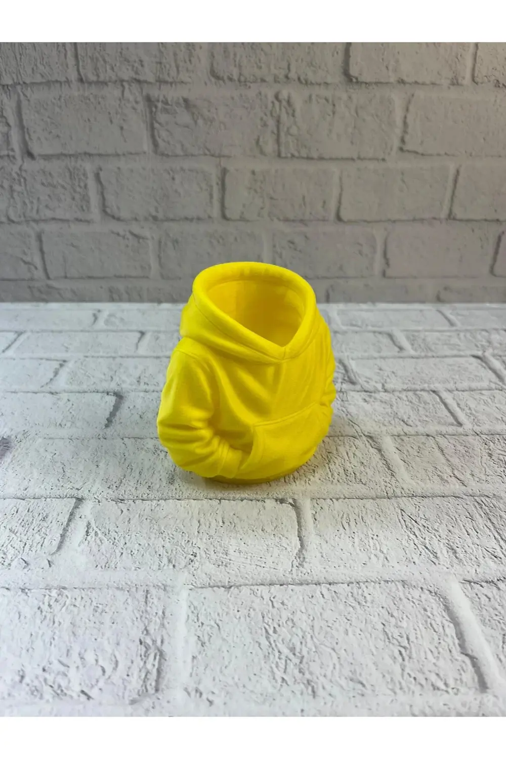 BFS Dekoratif Sarı Hoodie Kalemlik 10x10 cm
