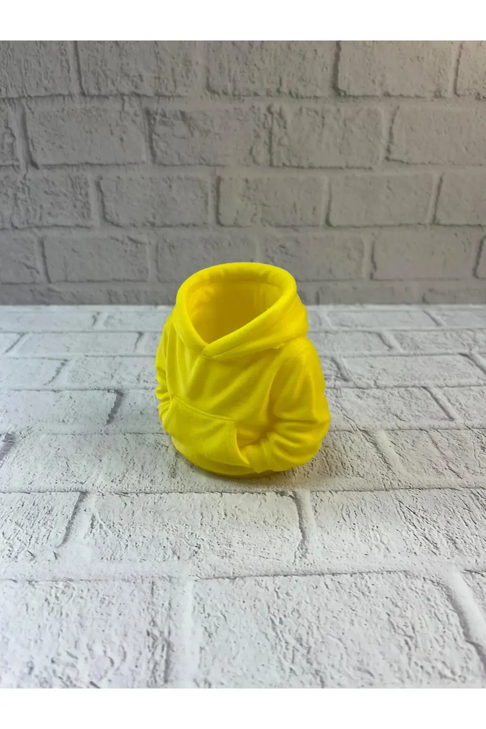 BFS Dekoratif Sarı Hoodie Kalemlik 10x10 cm