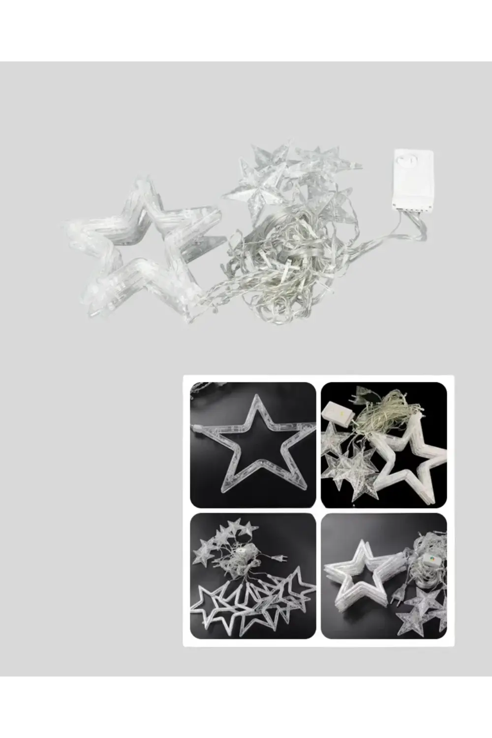 BFS Dekoratif Yıldız Peri Led Perde 3x3 Metre Ortam Işığı