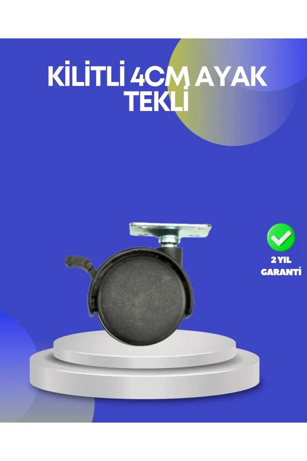 BFS Dolap ve Raflar İçin 4 cm Kilitli Tekerlek Tekli