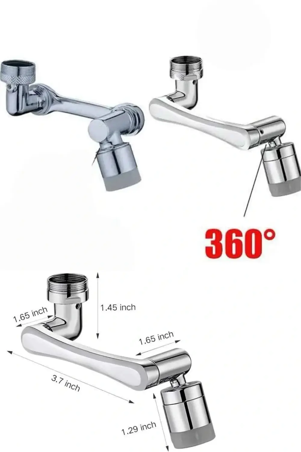 BFS Dönen Musluk Başlığı 1080 Derece Ayarlanabilir Filtreli Sprey