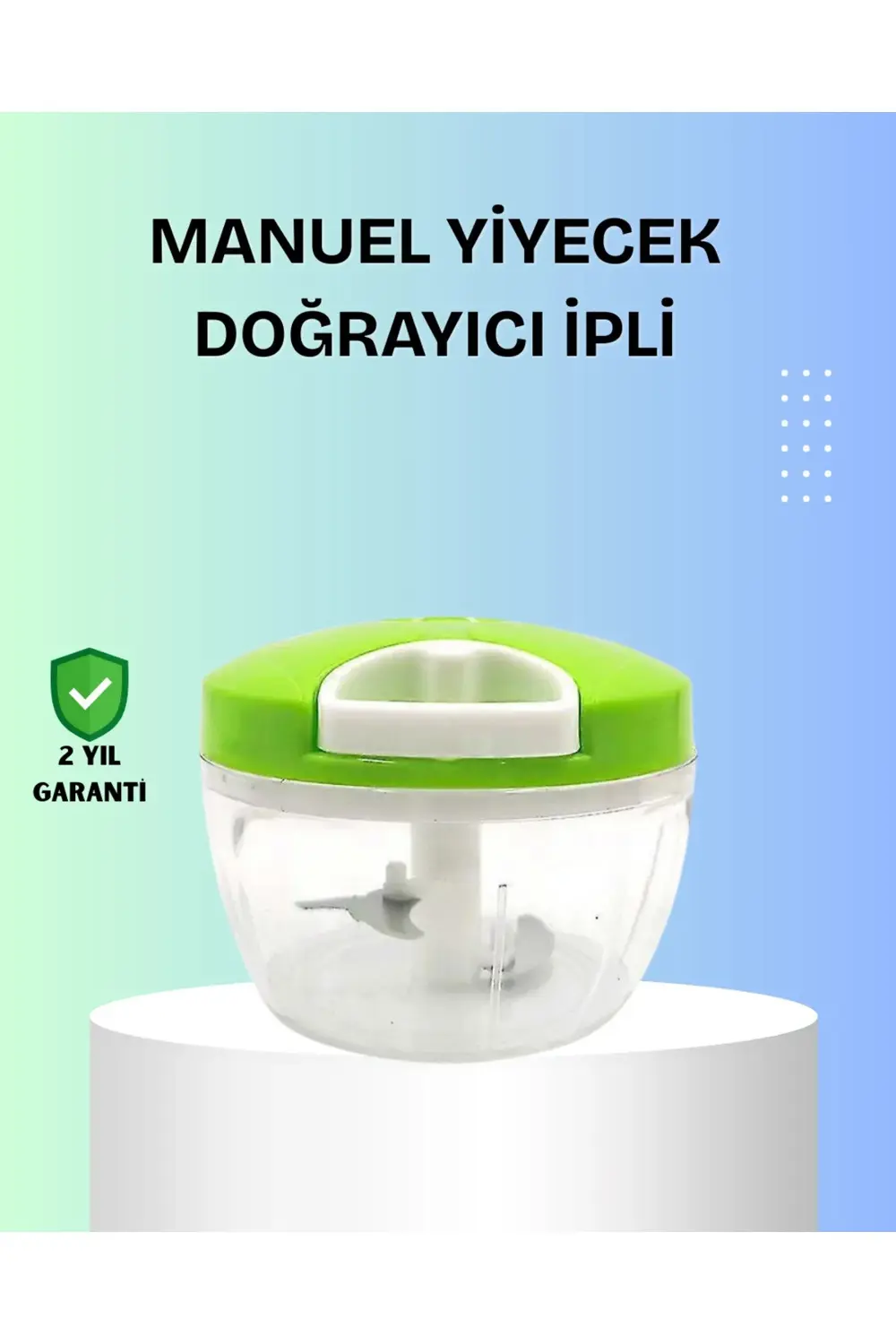 BFS El Tipi Yiyecek Kıyıcı Üç Bıçaklı Pratik Doğrayıcı