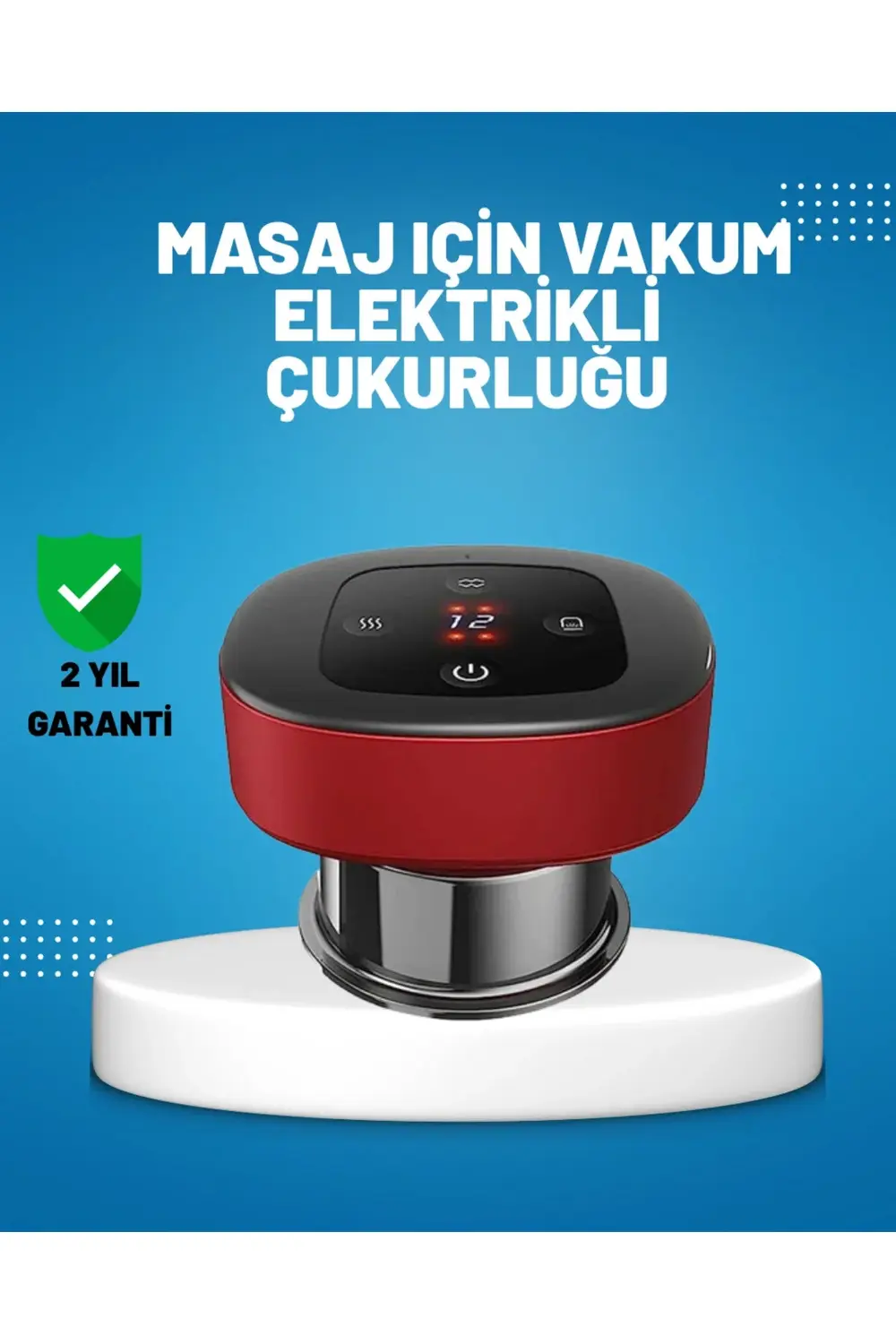 BFS Elektrikli Vakumlu Çukurluk Masaj Aleti Isıtmalı ve Kırmızı I