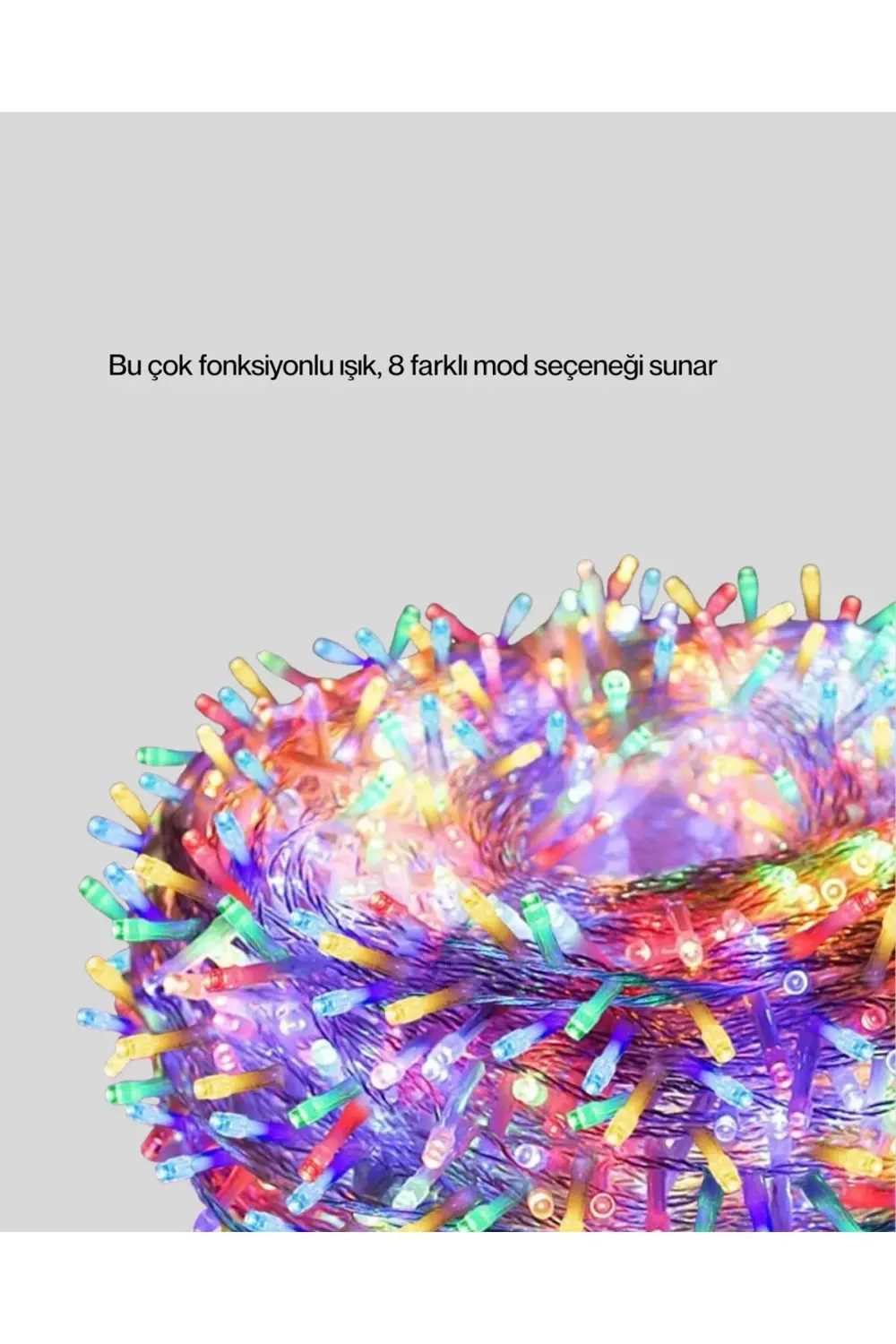 BFS Enerji Tasarruflu Şeffaf Kablo 5 m 50 LED Dekor Işık