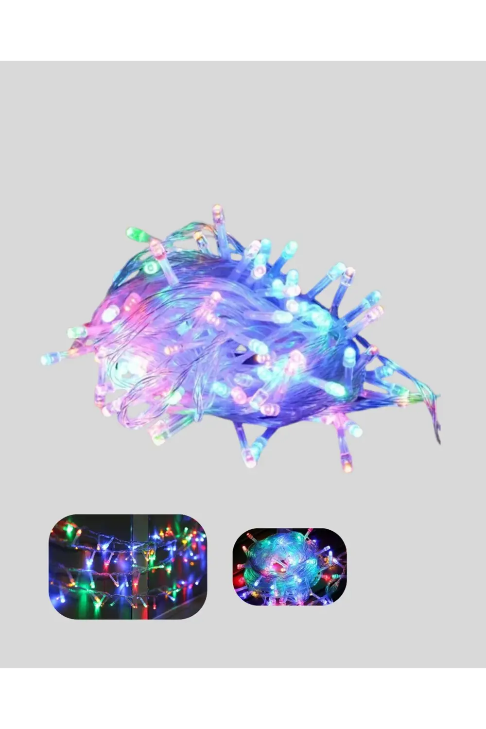 BFS Enerji Tasarruflu Şeffaf Kablo 5 m 50 LED Dekor Işık