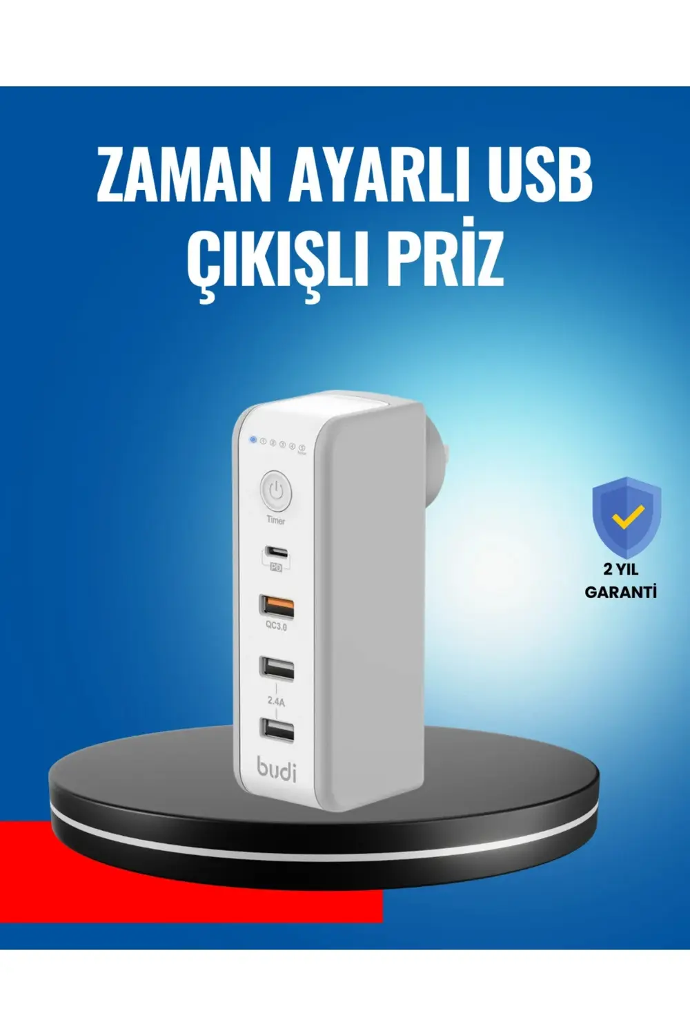 BFS Ev ve Ofis İçin Zaman Kontrollü Çoklu Şarj Cihazı