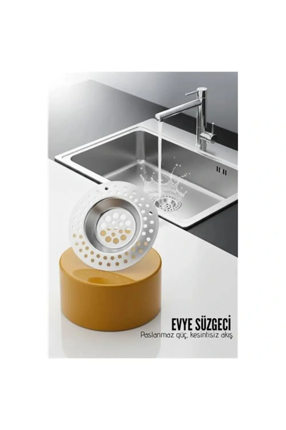 BFS Evye Süzgeci 7.1 cm Paslanmaz Çelik - Mutfak Lavabo Gider Süz