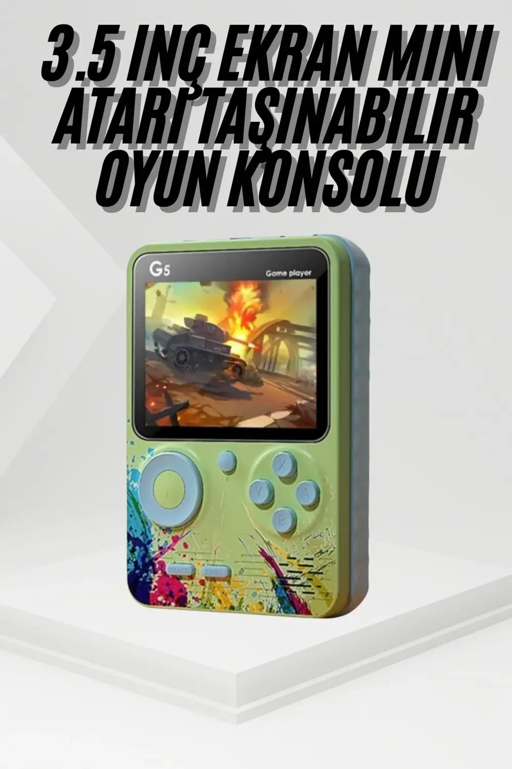 BFS Game Box Oyun Konsolu 500 Retro Oyunlu Mini Taşınabilir 3 İnç