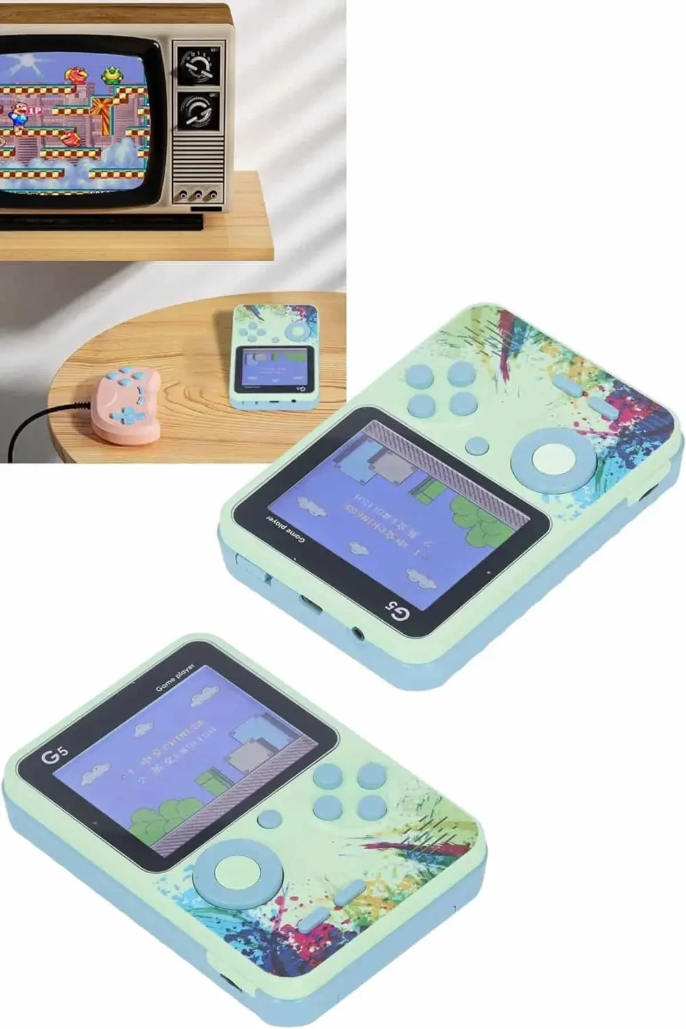 BFS Game Box Oyun Konsolu 500 Retro Oyunlu Mini Taşınabilir 3 İnç