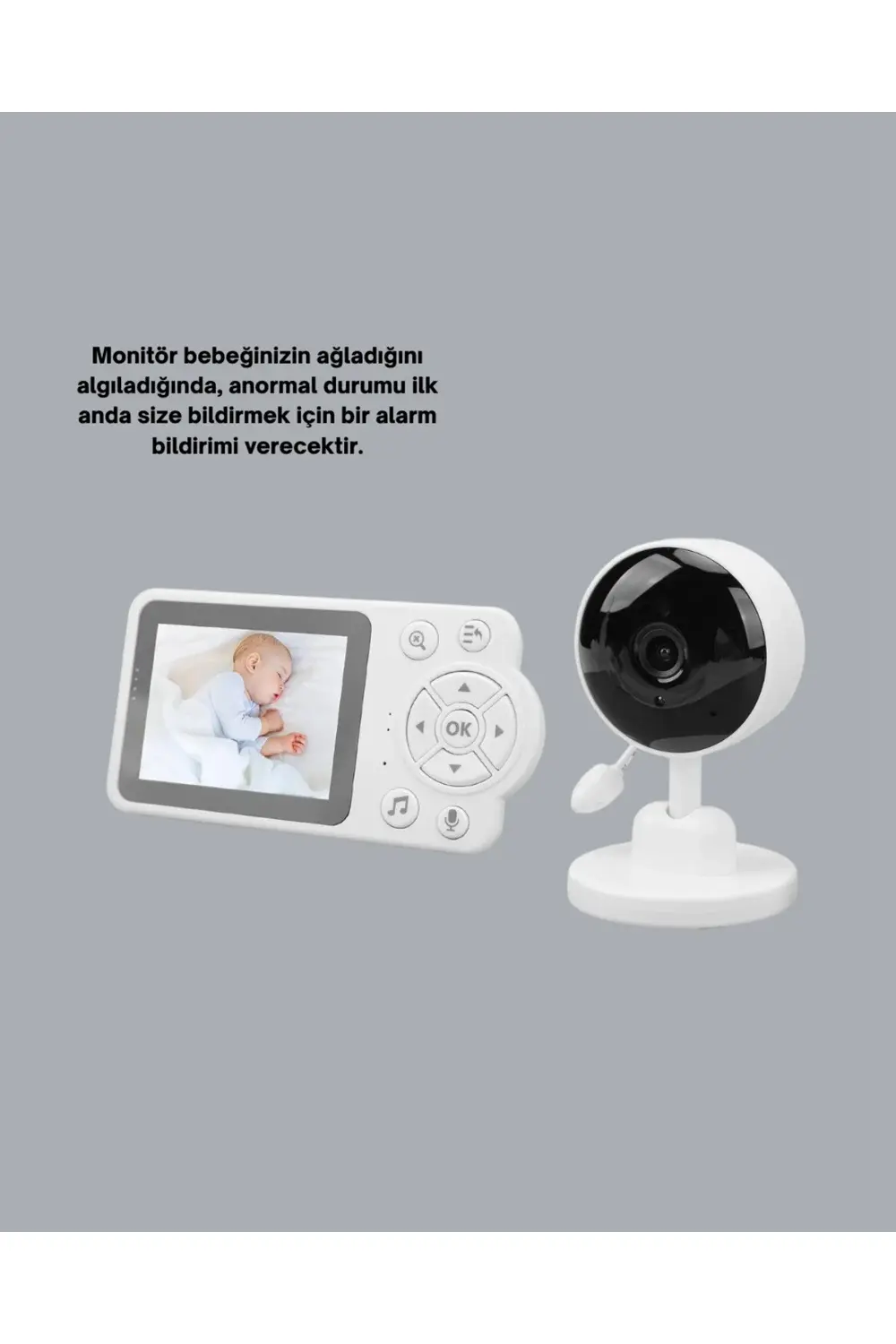 BFS Gece Görüşlü Bebek Kamerası Ninni ve Alarm Özellikli