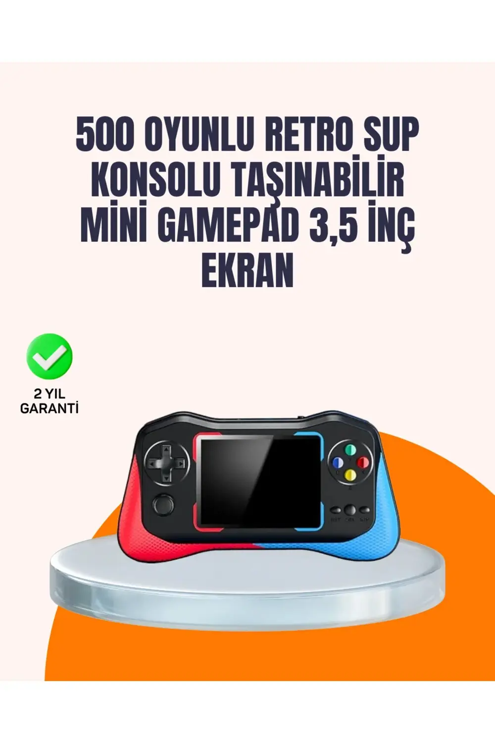 BFS Geniş Ekranlı 500 Oyunlu Taşınabilir El Konsolu – Her Yerde K