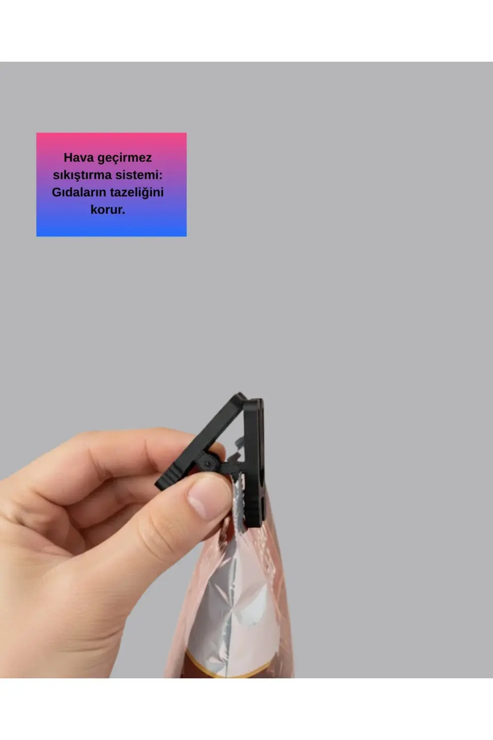 BFS Gıda Saklama Mandalı Tazelik Koruyucu Pratik Tasarım