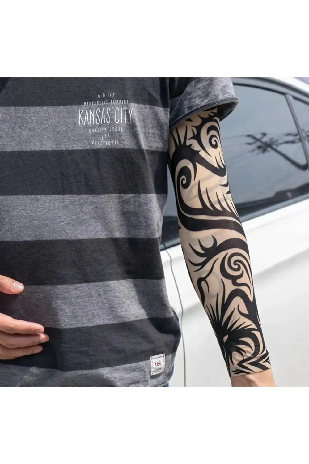 BFS Giyilebilir Kol Dövmesi Çorap Dövme 3d Baskılı Kol Bacak Dövm